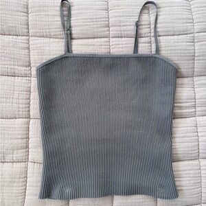 Babaton Green Sculpt Knit Ribbed Camisole